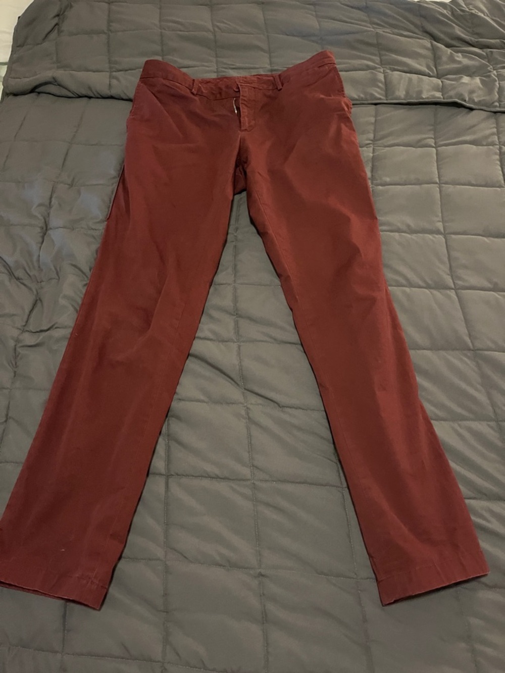 Lanvin Men's Slim Chinos in Deep Brick Red